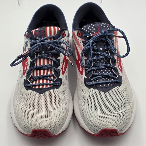 Brooks Launch 6 Shoes Womens Size 10 Red White Blue USA Flag Stars Running - Picture 3 of 11